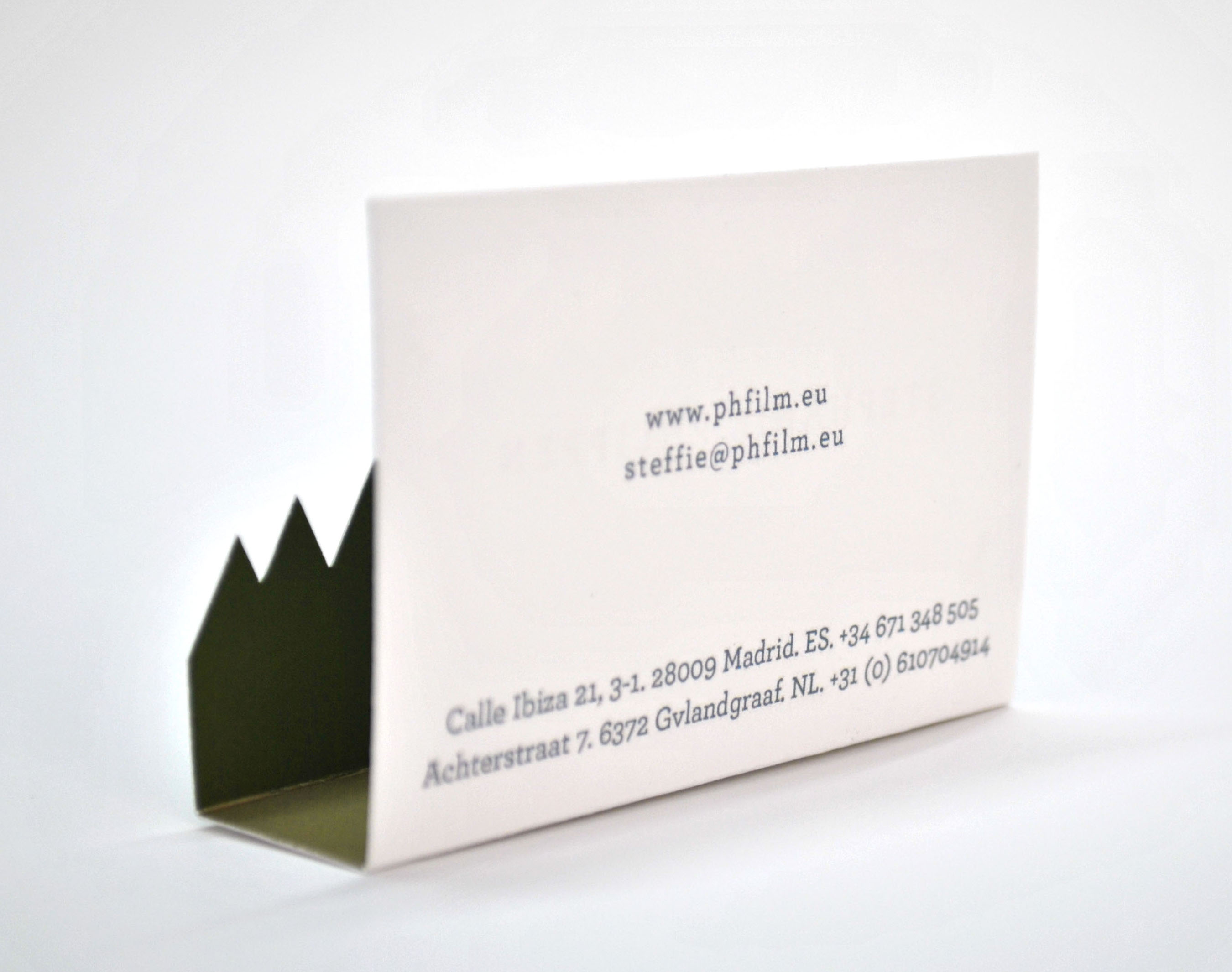 Diseño reverso tarjeta de visita Stephanie Phlippen